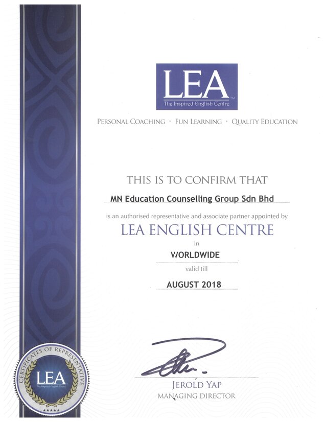 LEA Certificate